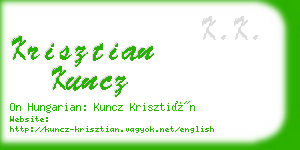 krisztian kuncz business card